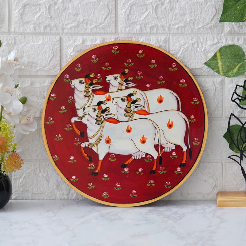 Deveie Craft Handmade Pichwai Wooden Wall Painting For LivingRoom Home Décor, Paintings For Wall Decoration Home decorations - Deveie