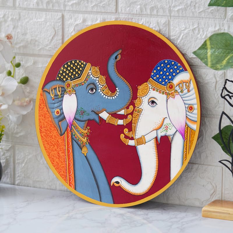 Deveie Craft Handmade Pichwai Wooden Wall Painting | Home Décor, Paintings For Wall Decoration Home decorations - Deveie
