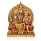 Handcrafted Resin Shiv Ganesh Parvati Showpiece for Home Décor/Gifting/Table Décor Lovable Designer Decorative Gift Item by Deveie Crafts - Deveie
