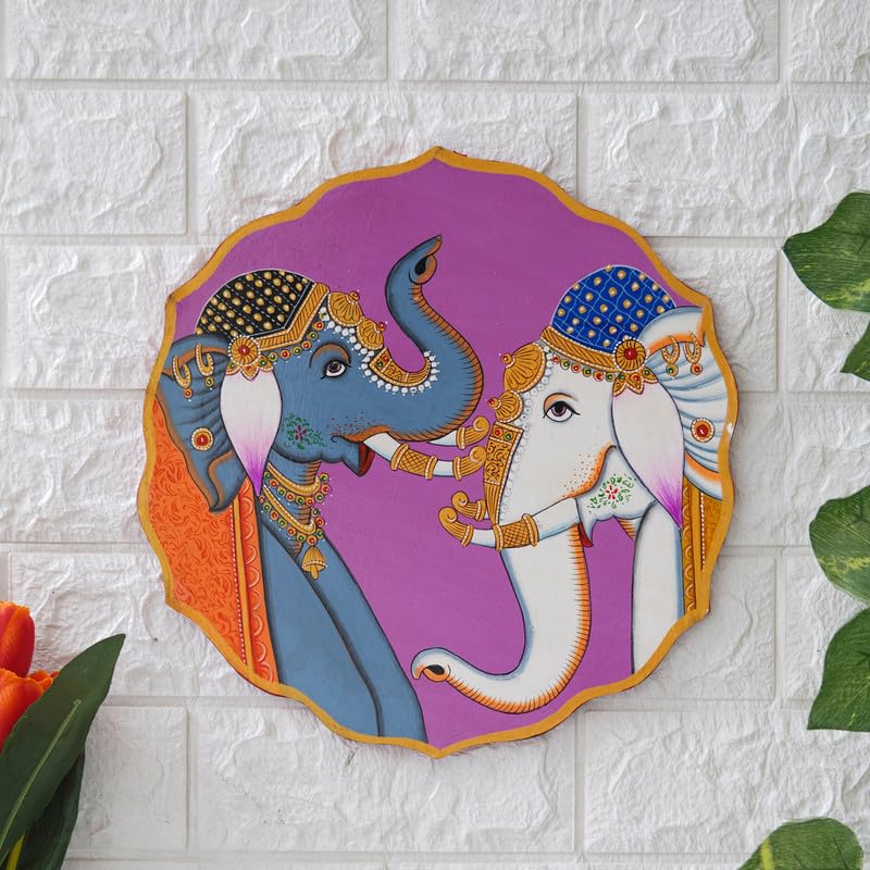 Deveie Craft Handmade Pichwai Wooden Wall Painting | Home Décor, Paintings For Wall Decoration Home decorations - Deveie