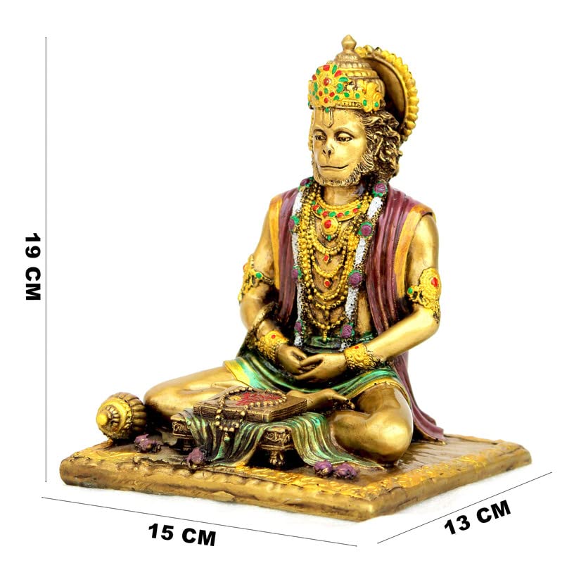 Handcrafted Resin Hanuman Ji Showpeice Idol for home Décor by Deveie Crafts - Deveie