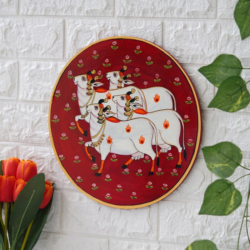Deveie Craft Handmade Pichwai Wooden Wall Painting For LivingRoom Home Décor, Paintings For Wall Decoration Home decorations - Deveie