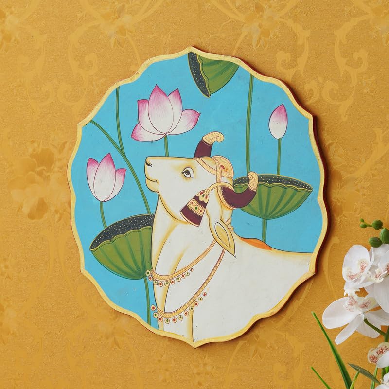 Deveie Craft Handmade Pichwai Wooden Wall Painting |Home Décor, Paintings For Wall Decoration Home decorations - Deveie