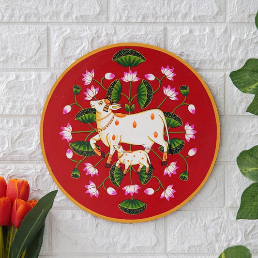 Deveie Craft Handmade Pichwai Wooden Wall Painting For LivingRoom Home Décor, Paintings For Wall Decoration Home decorations - Deveie