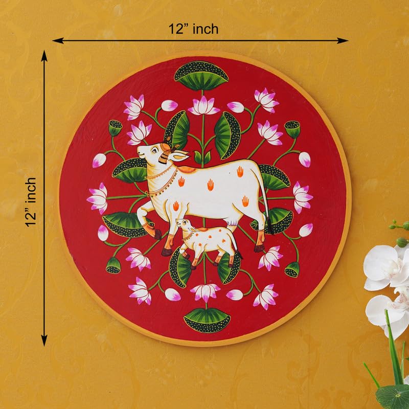 Deveie Craft Handmade Pichwai Wooden Wall Painting For LivingRoom Home Décor, Paintings For Wall Decoration Home decorations - Deveie