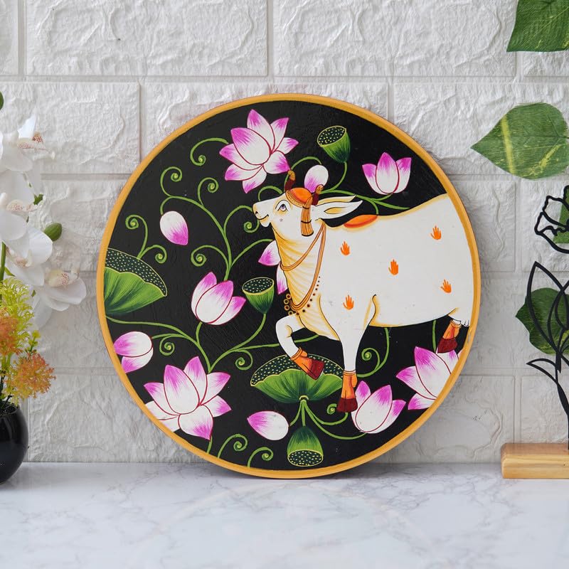 Deveie Craft Handmade Pichwai Wooden Wall Painting | Home Décor, Paintings For Wall Decoration Home decorations - Deveie