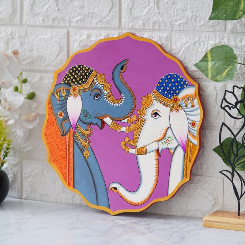 Deveie Craft Handmade Pichwai Wooden Wall Painting | Home Décor, Paintings For Wall Decoration Home decorations - Deveie