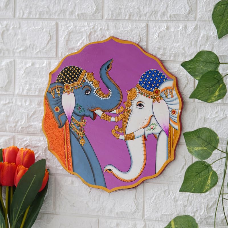 Deveie Craft Handmade Pichwai Wooden Wall Painting | Home Décor, Paintings For Wall Decoration Home decorations - Deveie