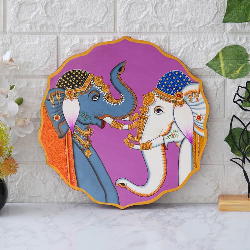 Deveie Craft Handmade Pichwai Wooden Wall Painting | Home Décor, Paintings For Wall Decoration Home decorations - Deveie