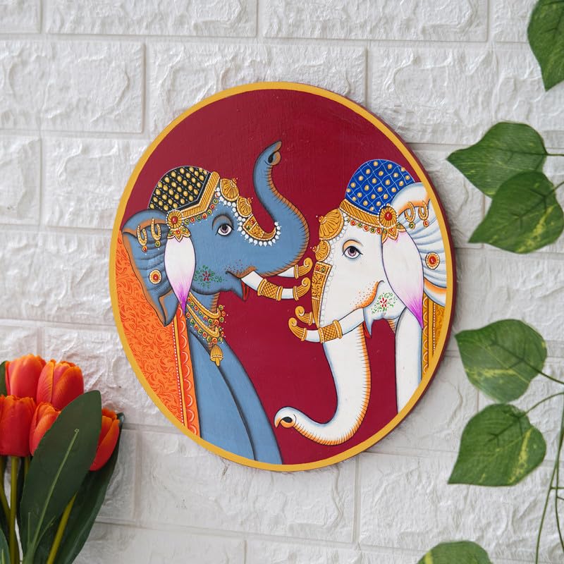 Deveie Craft Handmade Pichwai Wooden Wall Painting | Home Décor, Paintings For Wall Decoration Home decorations - Deveie