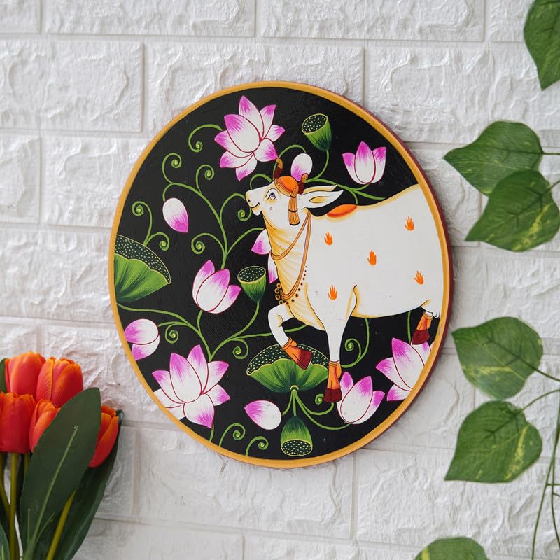Deveie Craft Handmade Pichwai Wooden Wall Painting | Home Décor, Paintings For Wall Decoration Home decorations - Deveie