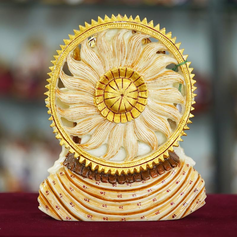 Deveie Crafts Marble Handmade Ganesh Ji Idol for Home Décor Decorations for Living Room Handcrafted Showpiece for Décor (4 INCHES Height) - Deveie