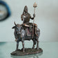 Deveie Crafts Idol Collections Large Shiva Idol Hindu God Shiva Sitting On Nandi Savaari (29.6cm Height X 25cm Width) - Deveie