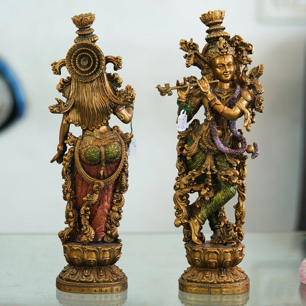 Deveie Crafts Resin Radha Krishna Statue - Divine Love Sculpture - Deveie