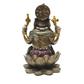 Deveie Crafts Brass Finish Ganesha Statue - Hindu God of Wisdom and New Beginnings - Deveie