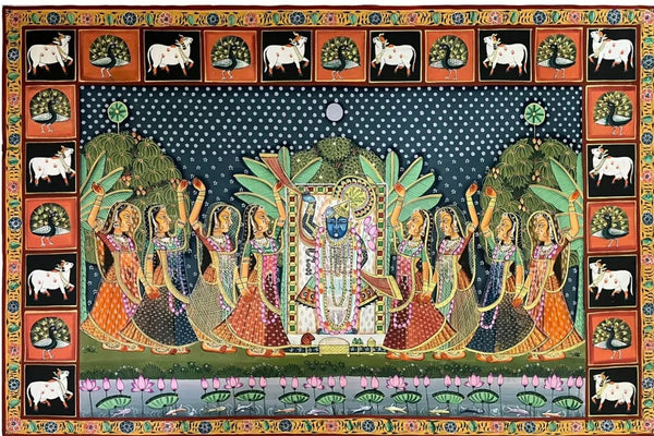 Shrinathji with Ashtabharya Pichwai Art Exotic India 