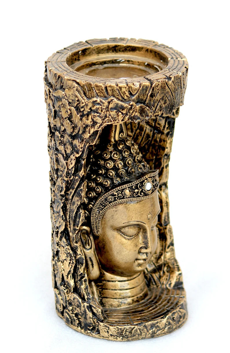 Deveie Crafts Serenity Illuminated: Handcrafted Buddha Lamp Showpiece for Home Decoration - Deveie