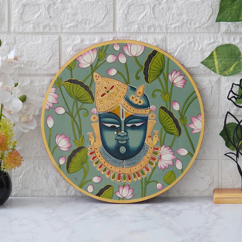 Deveie Craft Handmade Pichwai Wooden Wall Painting Home Décor - Deveie