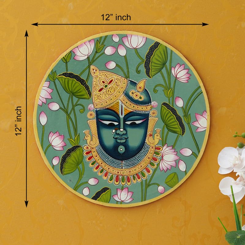 Deveie Craft Handmade Pichwai Wooden Wall Painting Home Décor - Deveie