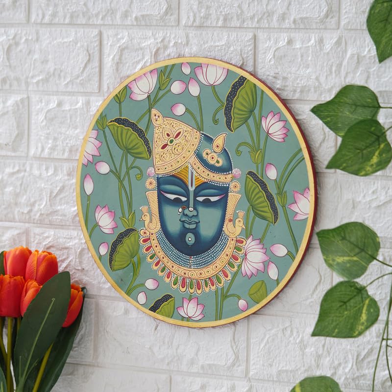 Deveie Craft Handmade Pichwai Wooden Wall Painting Home Décor - Deveie