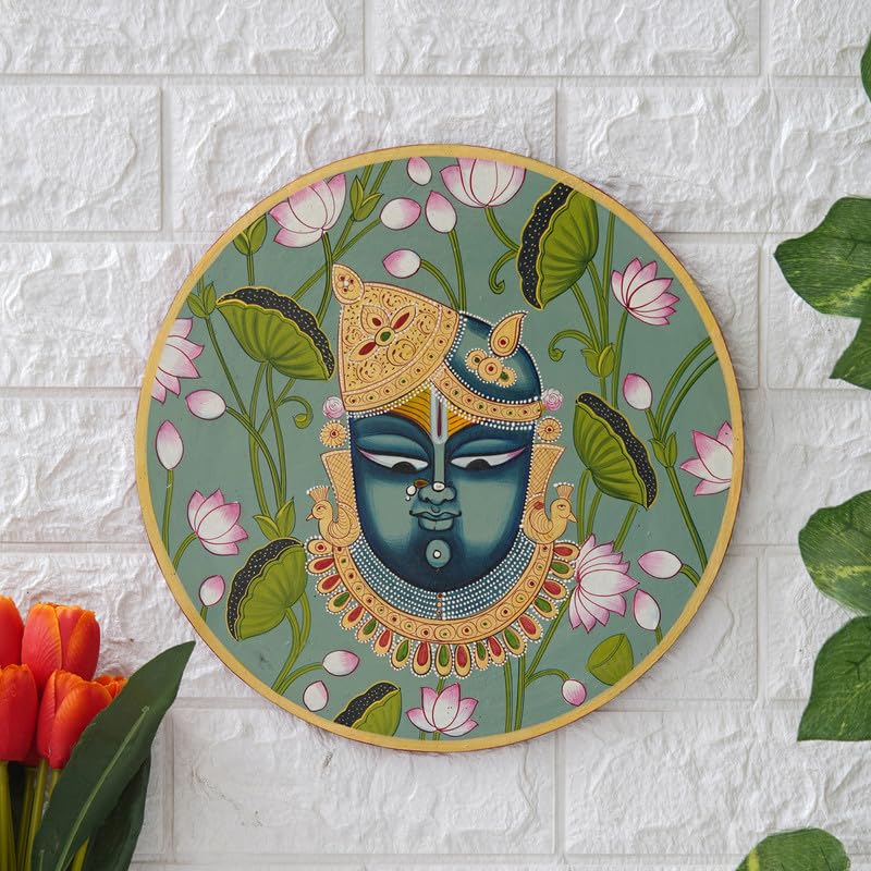 Deveie Craft Handmade Pichwai Wooden Wall Painting Home Décor - Deveie