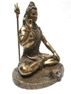 Deveie Crafts Shiva Statue in Dhyana Mudra, Lord Shiva Statue, Big Bonded Bronze Shiva Statue, Bronze Finish Shiva Idol, Blessing Siva Idol (27 cm)