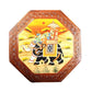 Deveie Crafts Rajasthani Mughlai Art Handpainted Wooden Table for Living Room | Coffee & Tea Table | Elephant Painting Wooden Table | Flower pot holder. - Deveie
